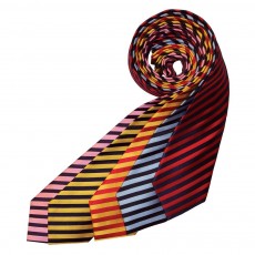 Equetech Broad Stripe Show Tie (Red/Gold)