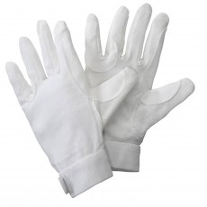 Harry Hall Cotton Pimple Grip Tex Gloves (White)