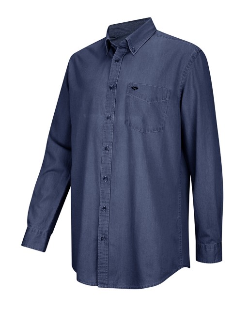 Hoggs of Fife Men's Archerfield Denim Shirt (Dark Wash)